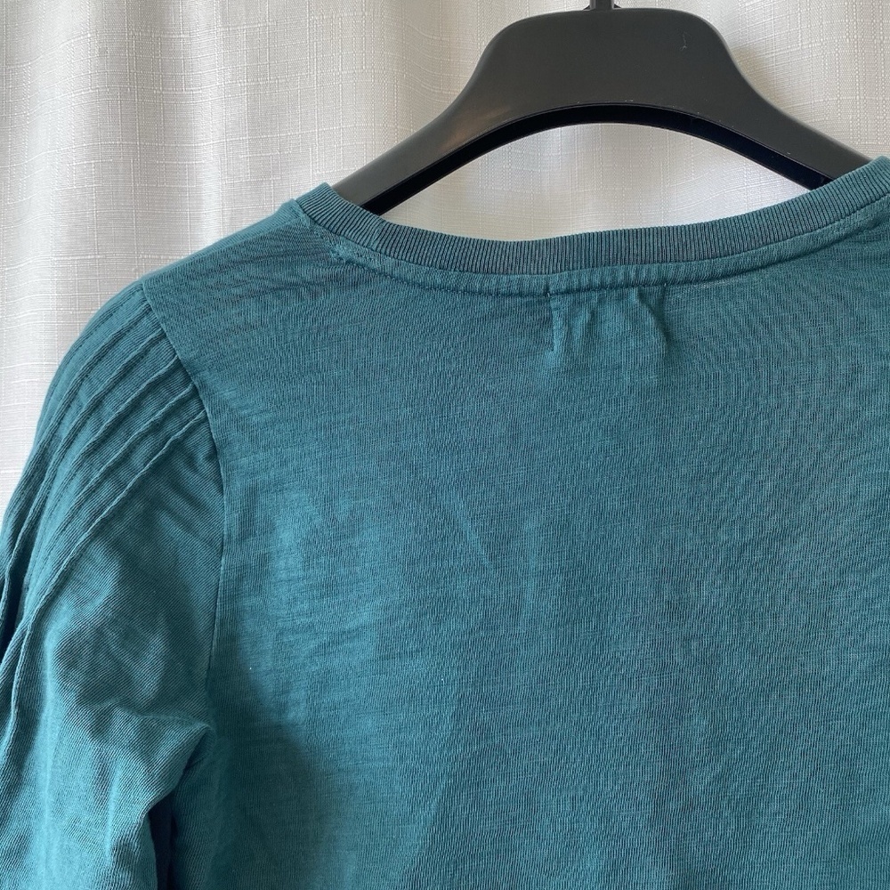 NATION LTD Women’s XS Green Sabine Balloon Puff Sleeve Casual Pullover Tee - Picture 10 of 12